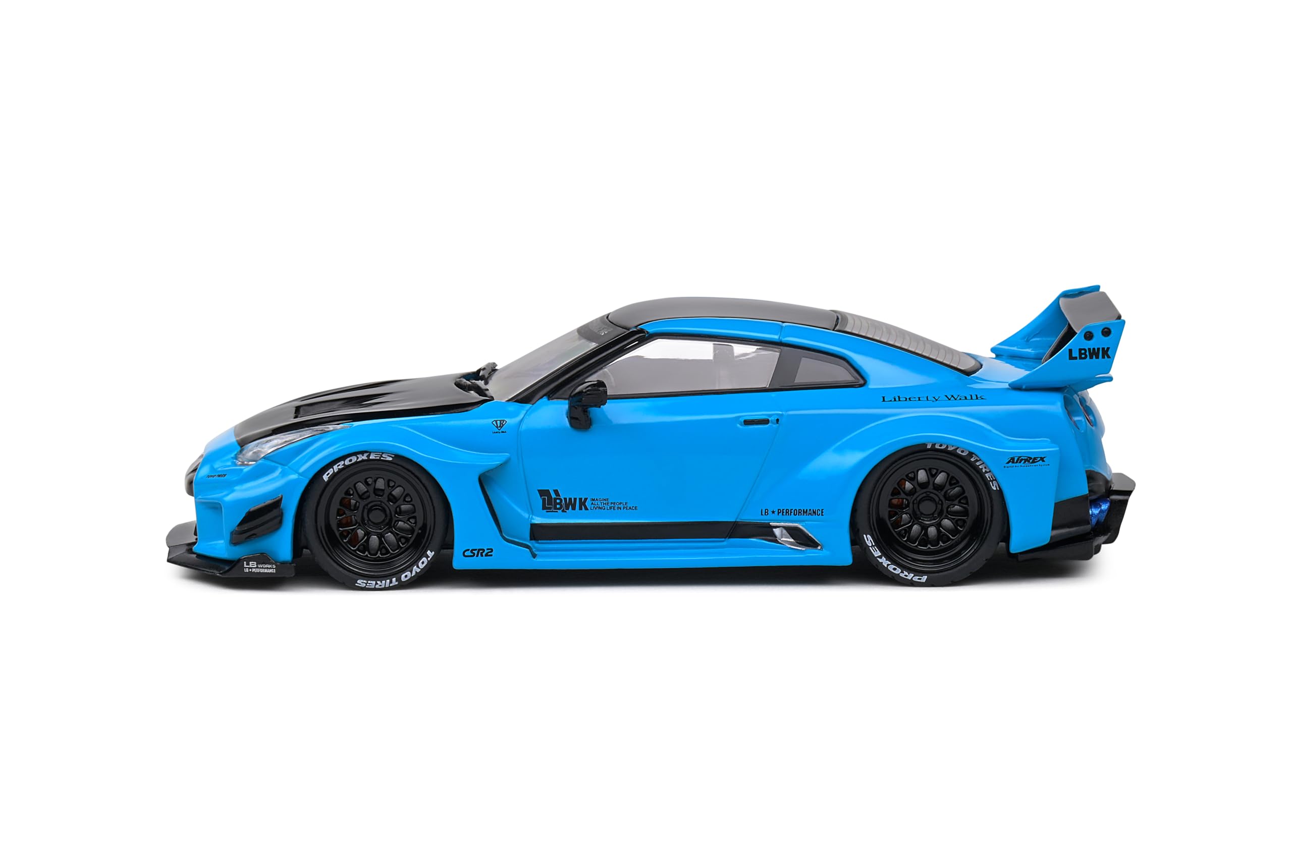 SOLIDO 1:43 Nissan Skyline GT-R (R35) Liberty Walk Silhouette Miami Blue 201