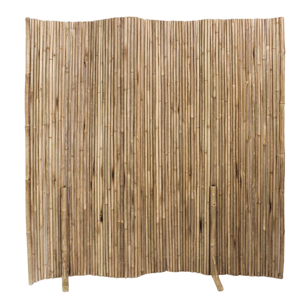 Brigros - Paravento da Esterno in Bamboo Naturale, Separè Frangivista per Giardino Terrazzo e Balcone, Schermo Privacy Decorativo Outdoor, 180x170 cm