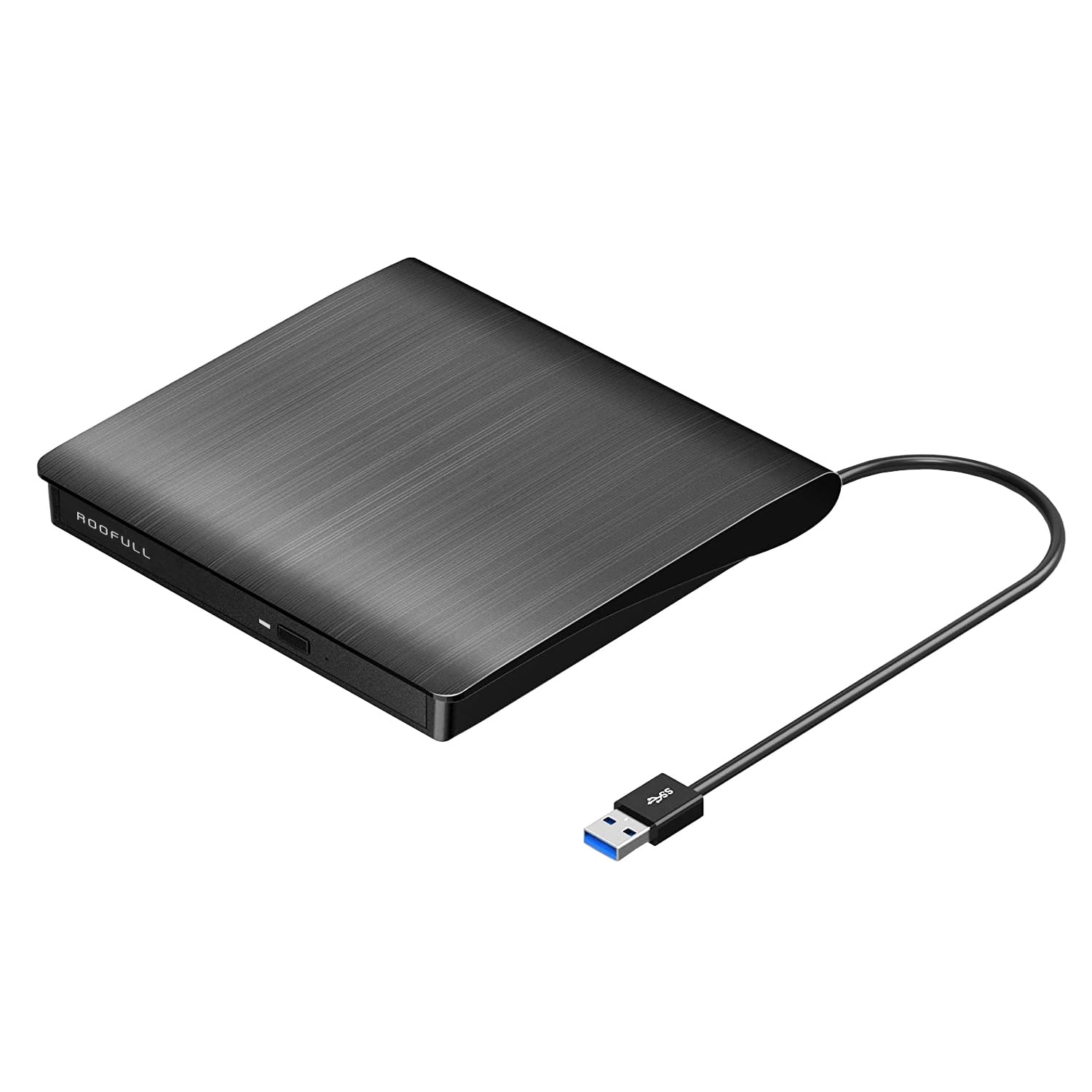 ROOFULL Premium External CD/DVD Drive for Laptop USB 3.0 CD DVD Reader Writer Burner Player Adapter ROM +/-RW Optical Disk Drive Portable for Windows 11/10 Mac MacBook Linux Computer Desktop PC