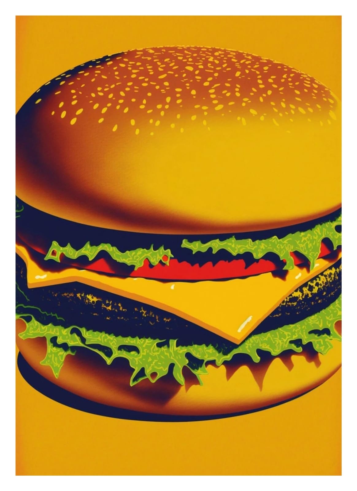 Peinture sur Toile de Hamburgers Art Mural Haut de Gamme pour Restaurant