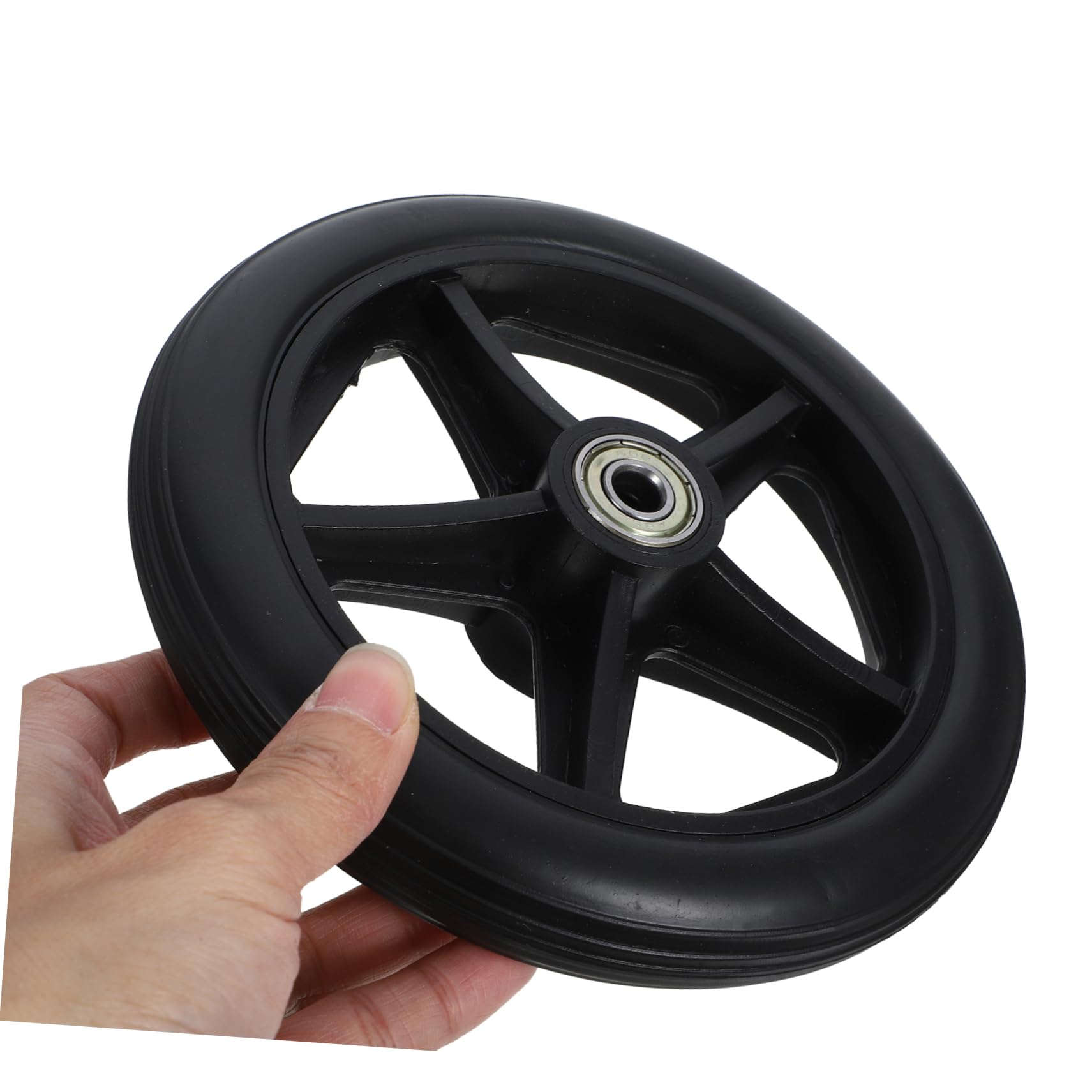 FOMIYES Wheelchair Front Wheel 6 Inches Rubber Wheel Replacement Part for Wheelchair Universal Fit