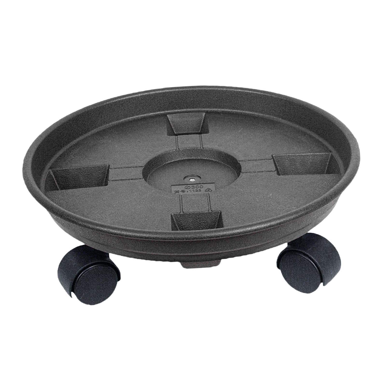 Folpus Plant Saucer, Rolling Plant Stand with Wheels, Round Pot Mover Rollers for Balcony, Indoor, Outdoor, 40cm