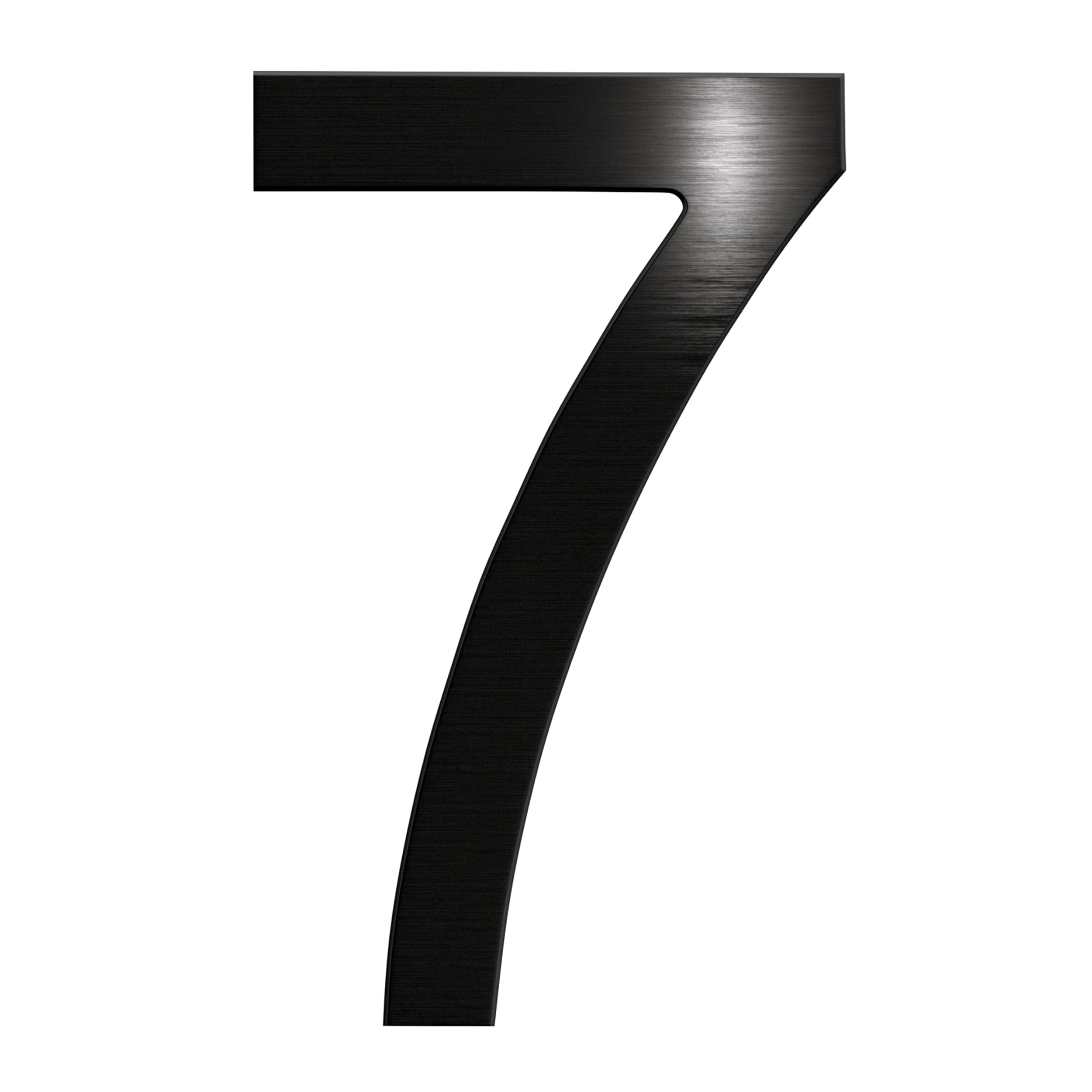 Large 10-Inch Floating House Number - Upgraded Anti-fade Modern Address Number - Perfect for Home/Office or Business/Elegant Black/Number 7