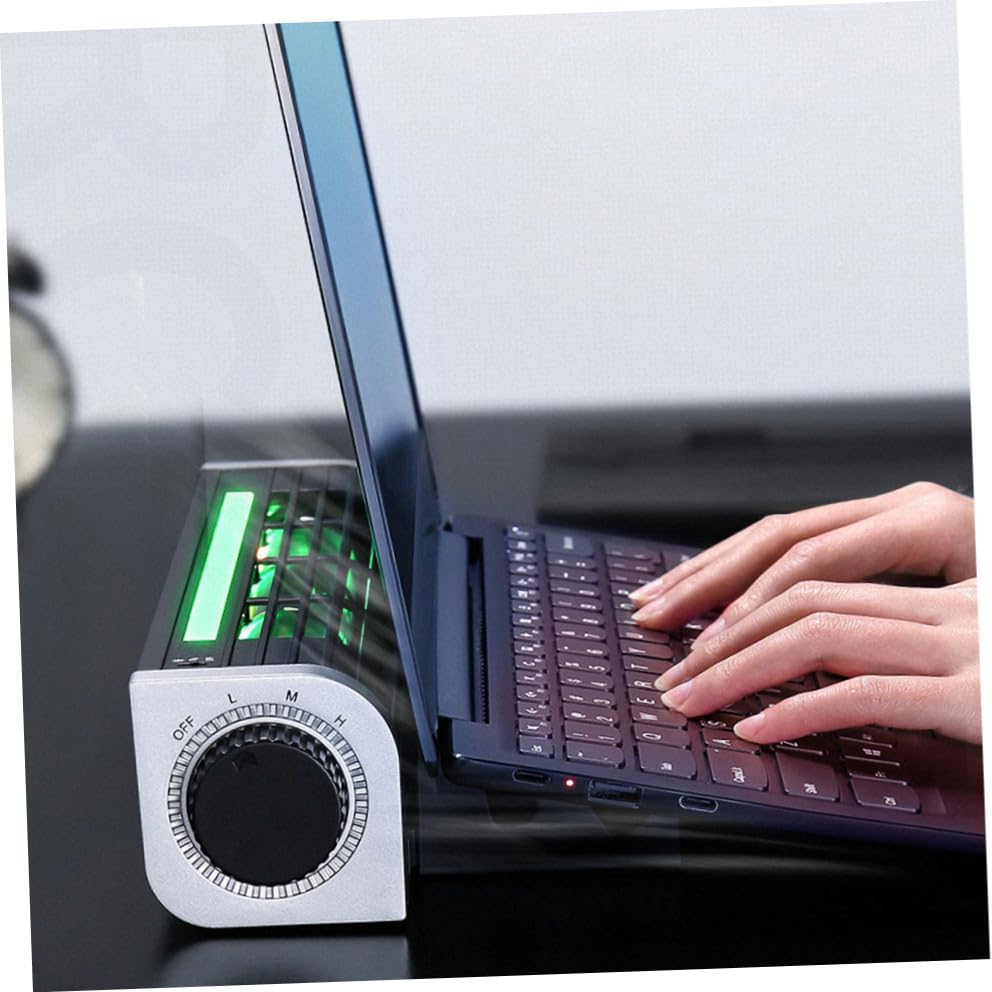 Ventilador portátil para laptop USB con base ajustable miniatura 4