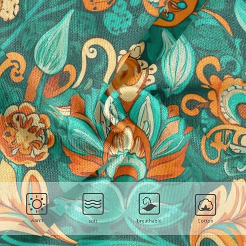 Ornate Floral Blue Leaves Toddler Girls Underwear 2t Cotton Panties Little Girl Colorful Briefs Girls Undies3