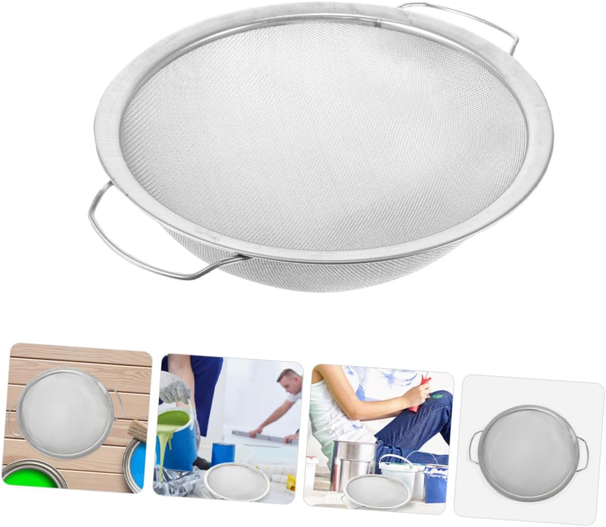 Stainless Steel Paint Strainer Fine Mesh Paint Filter for Airless Spray with Handle Compatible with Gallon Buckets for Automotive and Industrial Use