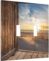 Vista 29 de Cubierta de Interruptor de Luz de 1 Gang con Escena de Flores de Grecia Mediterránea, Dispositivo Individual Basculante/GFCI, Placa Decorativa