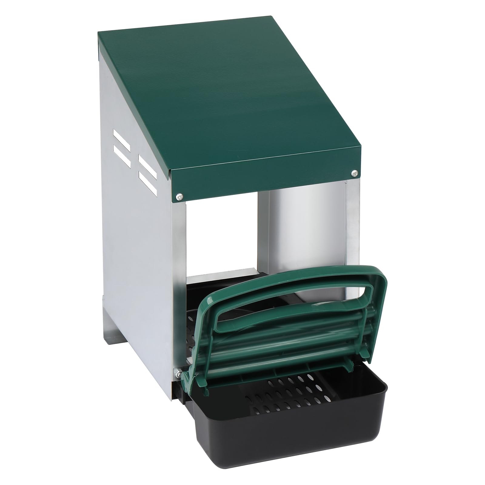LEADZM Hühner Legenest 1 Abteile - Stabiles Metall Legenester für Hühner mit Eierfach, Hühnernest Abrollnes, Leicht zu reinigen, 27 x 52 x 47 cm, Grün