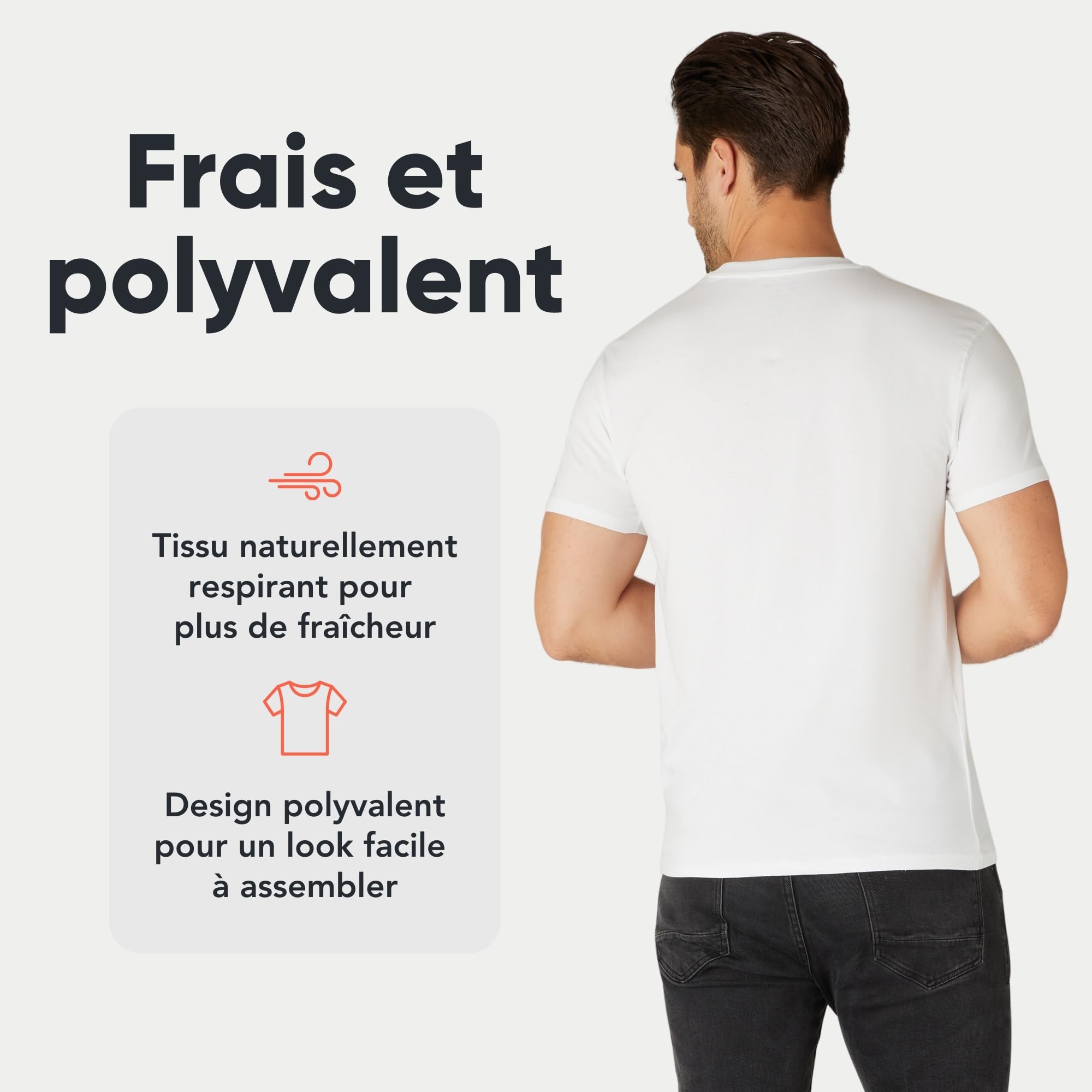 FM London Lot de 3/5 t-Shirts pour Hommes - T-Shirts de qualité supérieure avec Design légèrement ajusté - 4