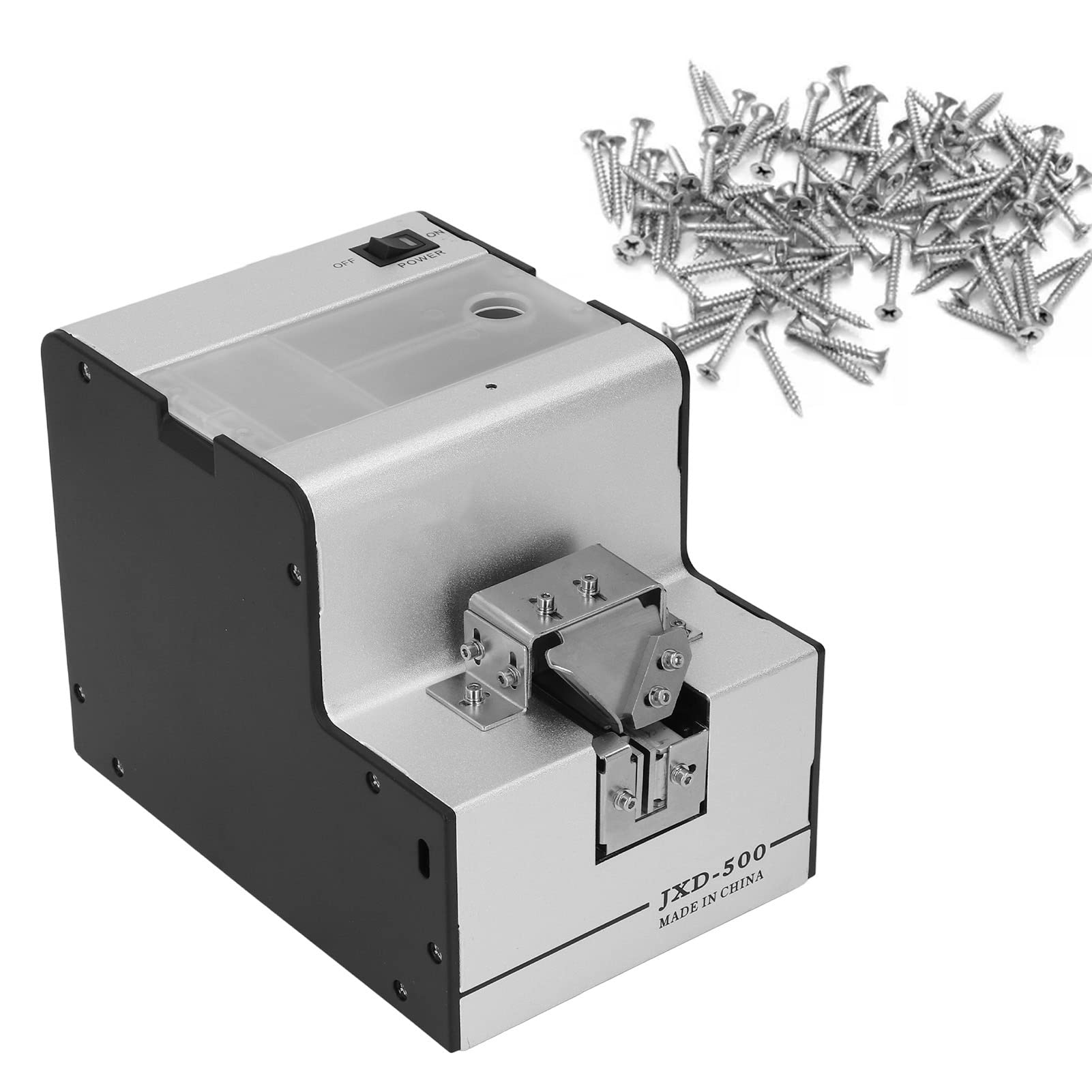 Proveedor de Tornillos Automáticos, Dispensador de Tornillos Ajustables de Aleación de Aluminio de Baja Vibración 100‑240 V para Tornillos de Máquina Y Autorroscantes(Enchufe de la UE)
