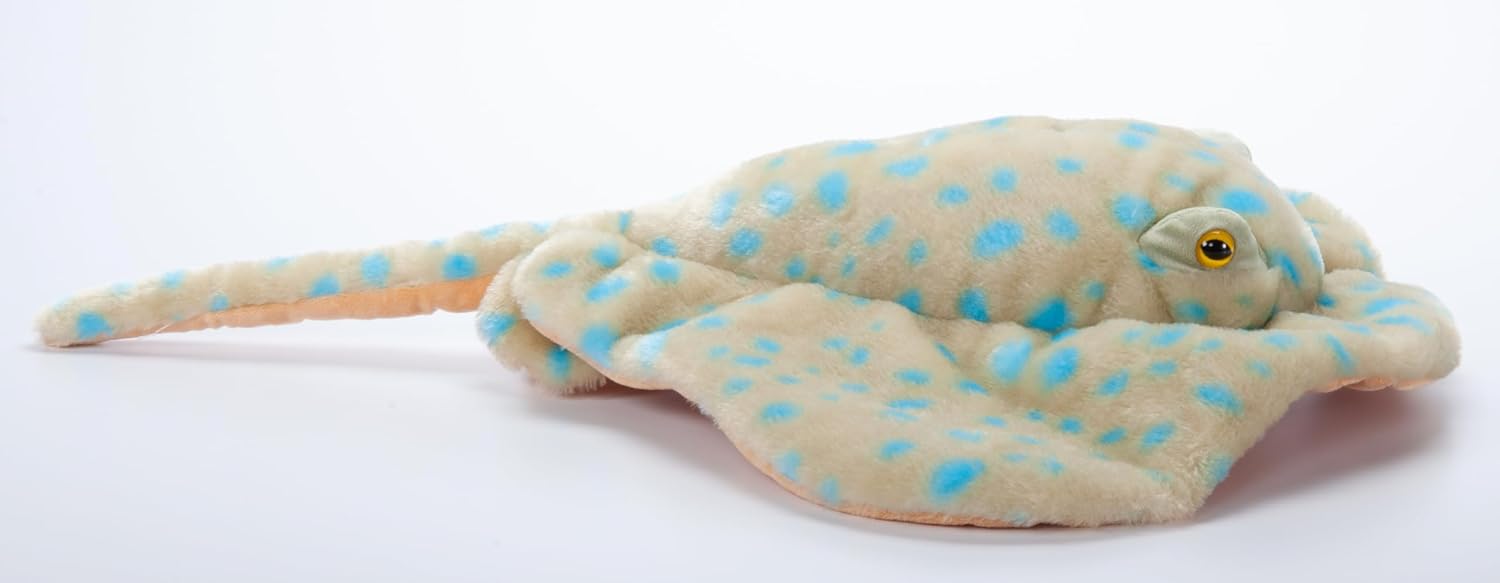 The Petting Zoo Blue Spotted Ray Stuffed Animal Plushie, Gifts for Kids, Wild Onez Ocean Animals, Stingray Plush Toy 22 inches from Tip of Tail to Head