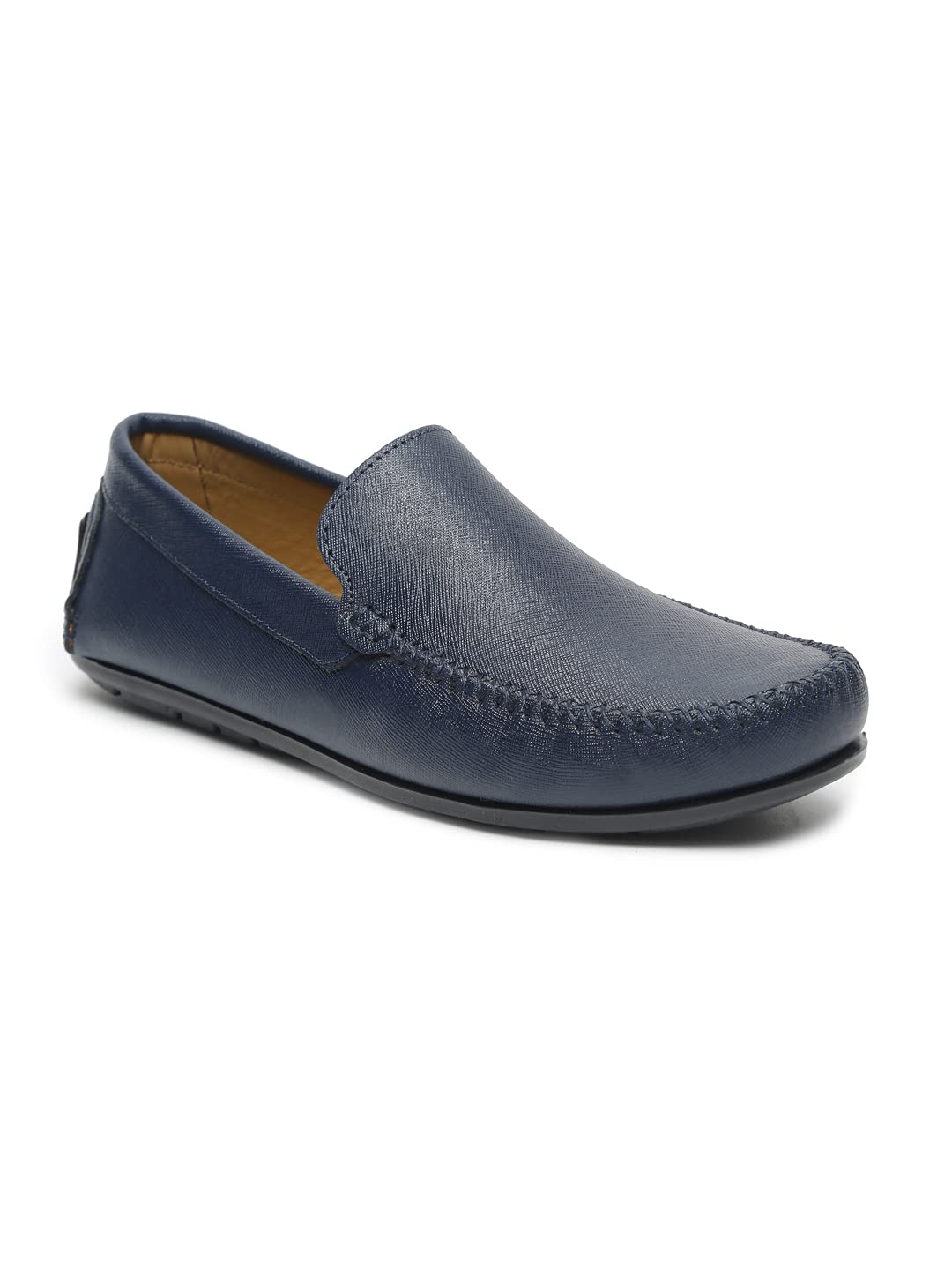 Teakwood Genuine Leather Casual Sneakers Slip-On Loafers Shoes for Men (Blue) (B09C2F445L) Amazon Price History, Amazon Price Tracker