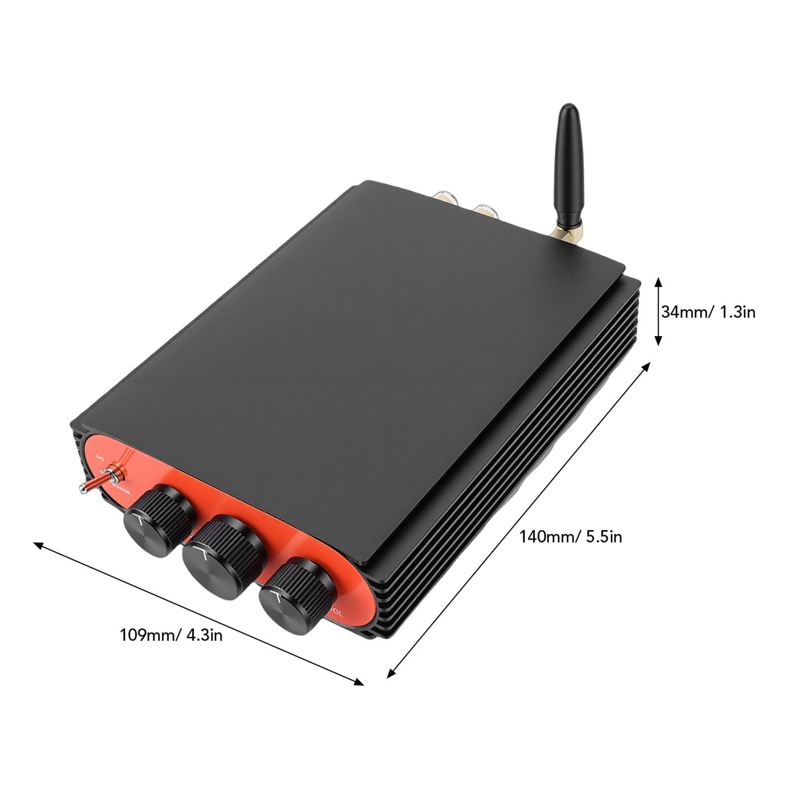 Jectse Płytka Wzmacniacza Audio o Mocy 600 W, Wzmacniacz Stereo Bluetooth, Układ Wielointerfejsowy TPA3255 DSP Dwukanałowy Wzmacniacz Stereofoniczny TPA3255, do Głośników (wtyczka UE)