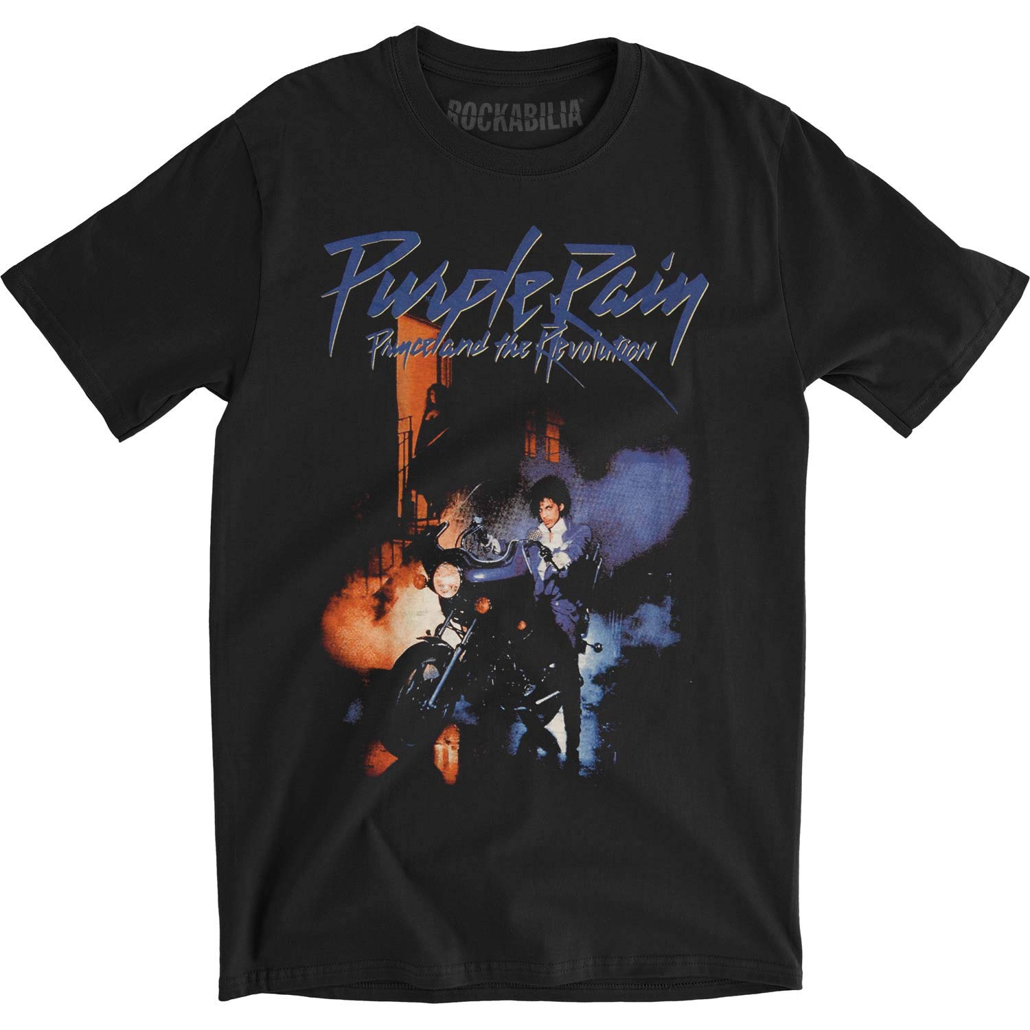 Rockoff Trade Men's Prince Purple Rain T - Shirt, Black (Black Black), Medium (Manufacturer Size:Medium)