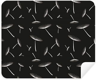 White Dandelion Flowers s Cleaning Cloth Screen Cleaner 2pcs Suede Fabric