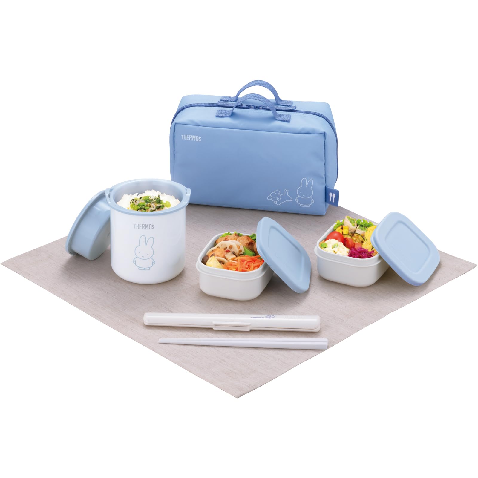 Amazon.co.jp: サーモス 保温弁当箱 250ml アッシュブルー ミッフィー