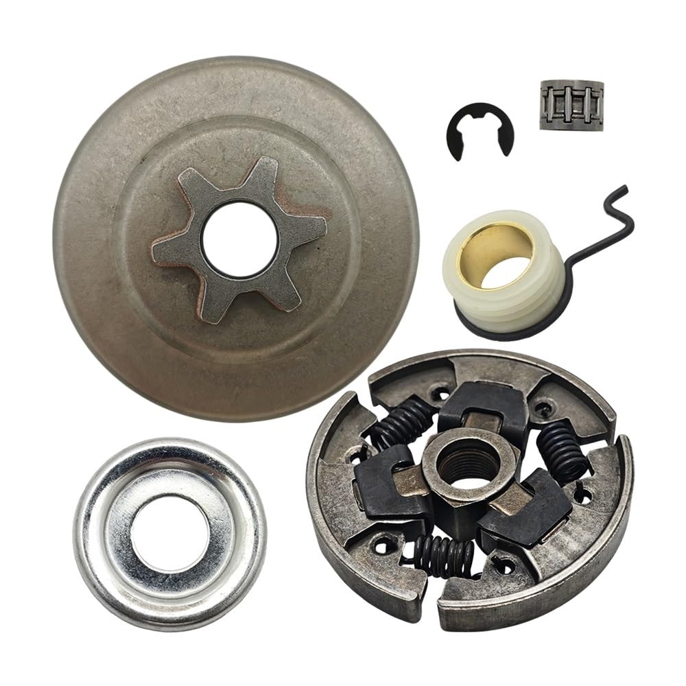 Kit de piñón de Tambor de Embrague de 6 Dientes Compatible con Motosierra 021, 023, 025, MS180, MS210, MS230, MS250 (Modelo 1123-160, año 2001)