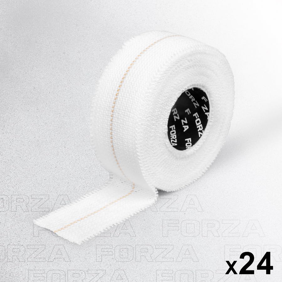 FORZA Nastro adesivo antistrappo, 100% cotone, resistente all'acqua e al sudore, senza lattice, per supporto articolare, stabilità e prevenzione degli infortuni