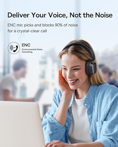 Miniatura 8 de Baseus Auriculares con cancelación activa de ruido con tiempo de reproducción de 100 horas, sonido LHDC de alta resolución, reduce el ruido hasta en