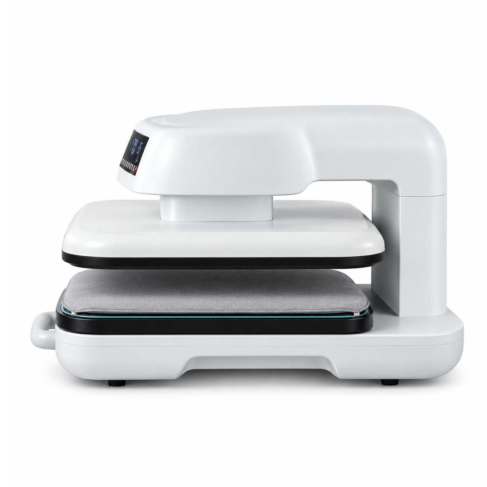 Pressa Termica, 200°C, Temperatura e Timer Digitali, Piano di Lavoro Estraibile, per Personalizzazione Tessile