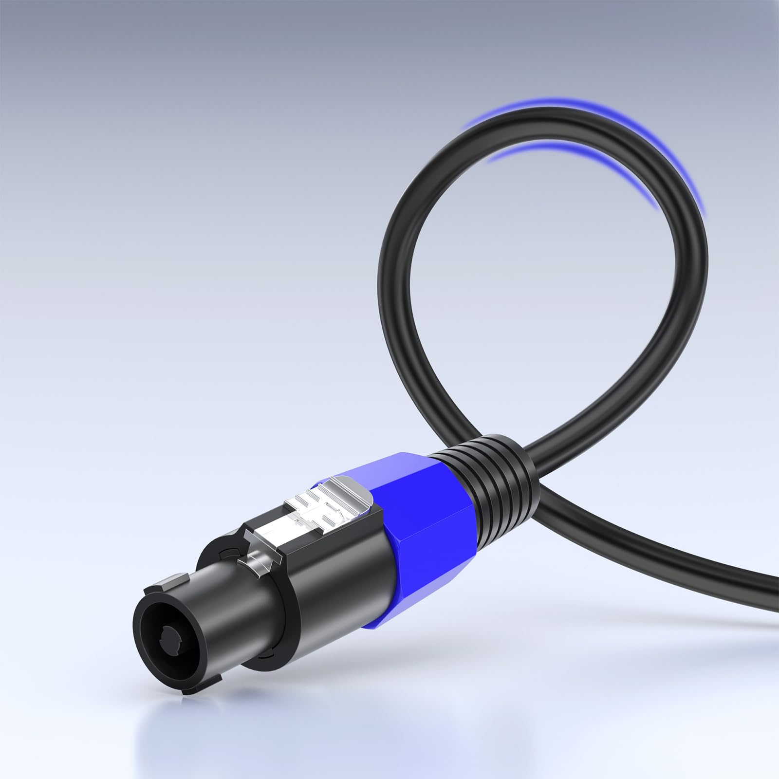 Paquete de 2 cables de altavoz Speakon de 100 pies a macho de 1/4 pulgadas, cable profesional de calibre 12, cable de conexión de 6,35 mm