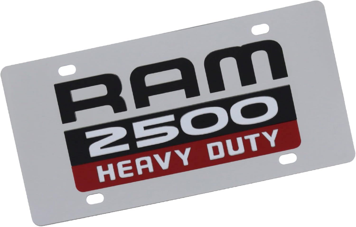 Eurosport Daytona- Compatible with -, Dodge RAM 2500 Heavy Duty - Stainless Steel License Plate