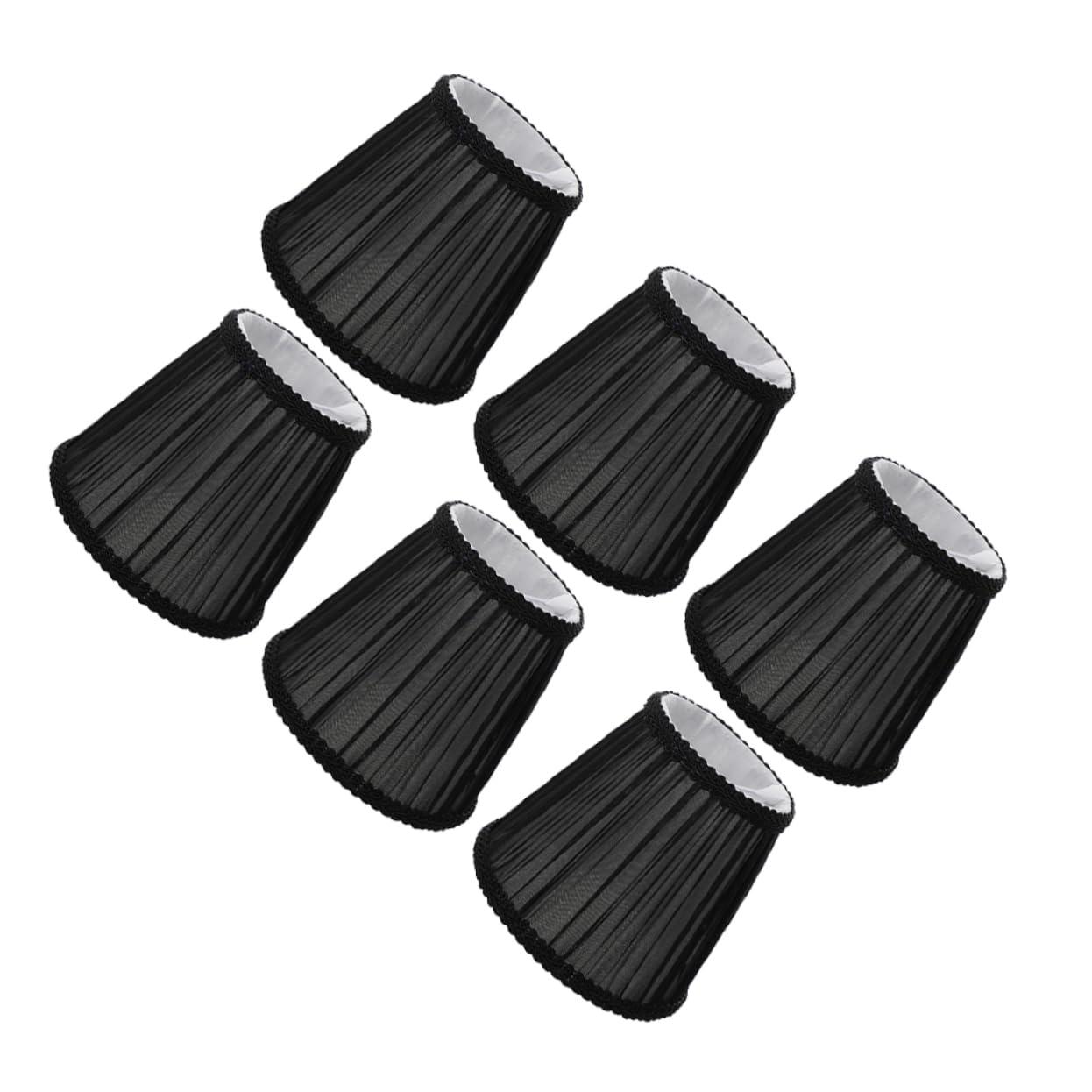 OSALADI Lot de 6 Abat-jour en Tissu à Clipser pour Lampe sur Pied et Lampe de Bureau, Couverture Légère Décorative pour Chambre et Salon, Style Simple Chic