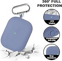 Vista 644 de Funda para AirPods Pro con kit de limpieza, funda de silicona suave para Apple AirPod Pro de 1ª/2ª generación, accesorios de funda AirPods Pro/Pro 2