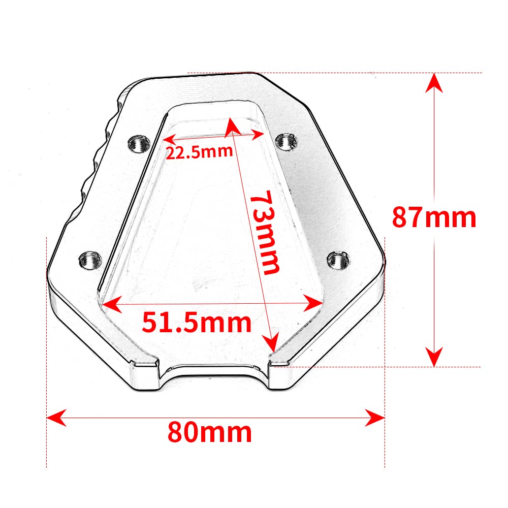 Modeer Per Benelli TRK702 TRK702X 2022-2023 Moto Piedistallo Lato Estensione Pad Supporto Piastra Pedale trk 702x trk 702 Accessori (Nero)