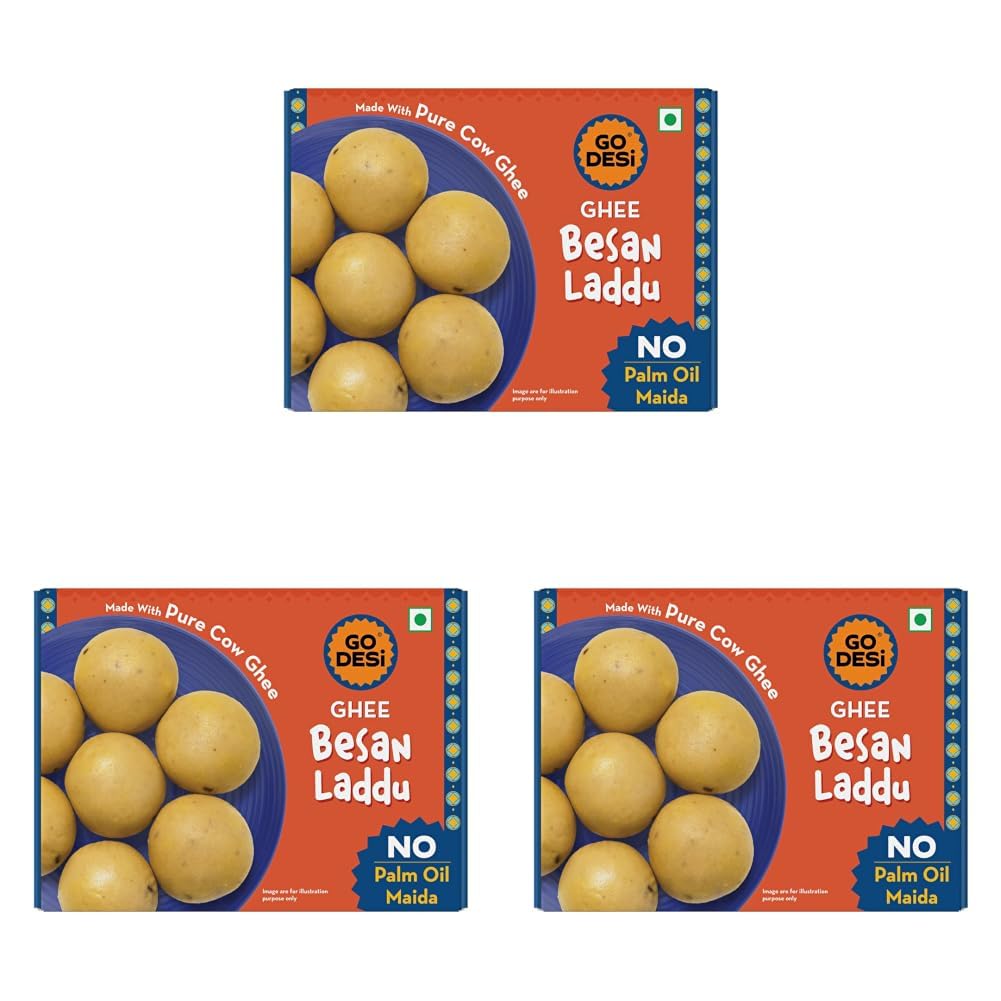 GO DESi Ghee Besan Laddu - 180/150 grams
