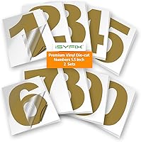 Vista 149 de iSYFIX Calcomanías de Números de Vinilo Verde Manzana – 1.5 Pulgadas Autoadhesivas (2 Juegos) – Calcomanía Premium Troquelada y Pre-espaciada