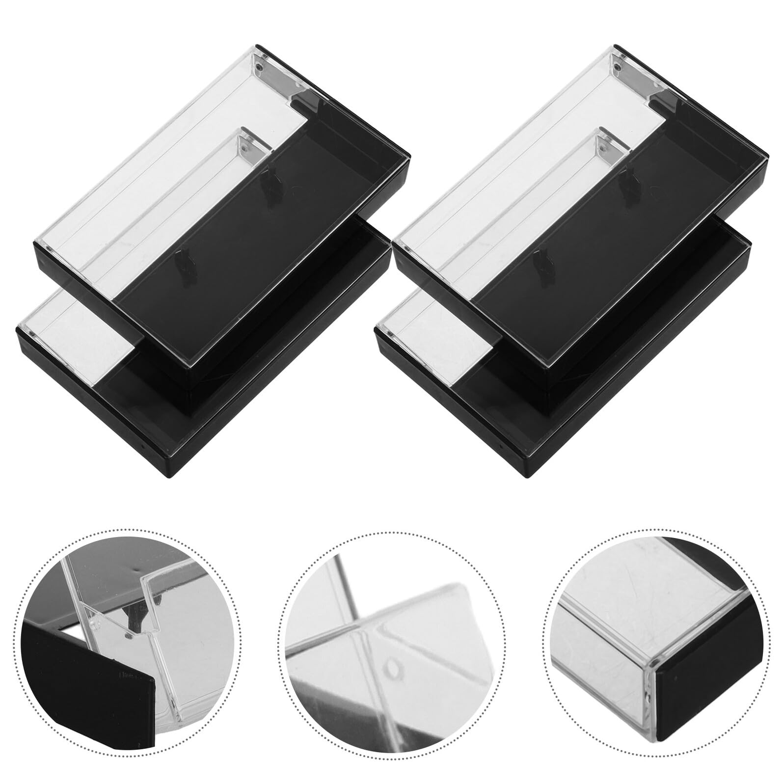 10 pièces Boîtier Cassette Audio Vintage Boîte de Rangement Plastique Transparente Robuste Protection pour Cassettes Audio Accessoire Rétro pour Stockage et Transport
