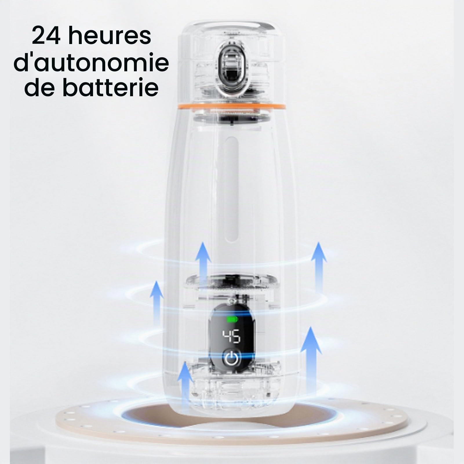 Chauffe Biberon Portable, 350ml Chauffe Biberon USB, Maintien au chaud (jusqu'à 24h), Tempérture Réglable 37°C a 55°C