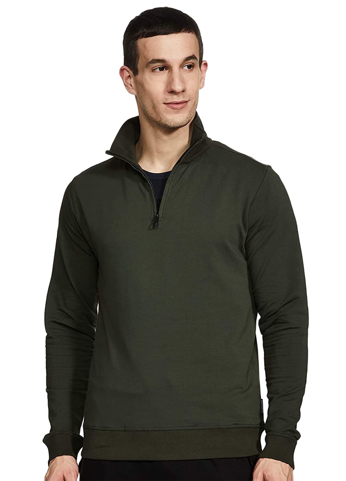 ZUPERB Men's Cotton Half Zip Sweatshirt-picture-1