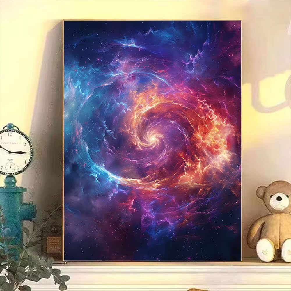 Zestaw do malowania według liczb dla dorosłych, zestaw sceny fantasy dla dzieci z pędzlami akrylowy obraz pigmentowy rysunek pomysł na prezent, dekoracja domu (bez ramki) 90 x 120 cm D6SS-670