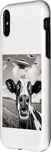 Vista 8 de iPhone 11 Pro Alien UFO Funny Cow Graphic Tee Case