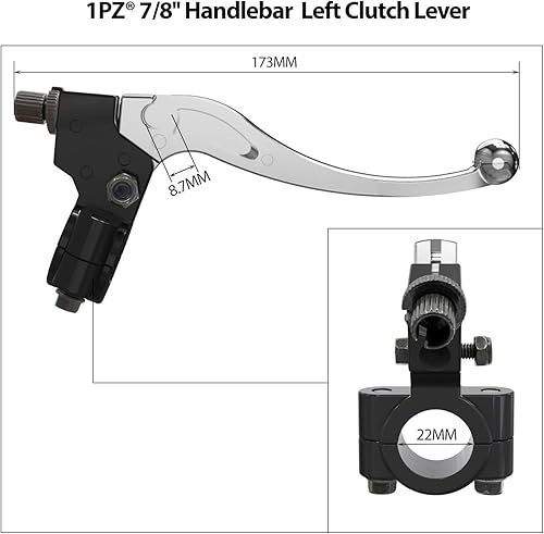 Miniatura 2 de 1PZ SL1-C39 - Manillar de embrague izquierdo de 78 pulgadas + cable de embrague de 39 pulgadas de repuesto para motocicleta de 50 cc, 70 cc, 90 cc,