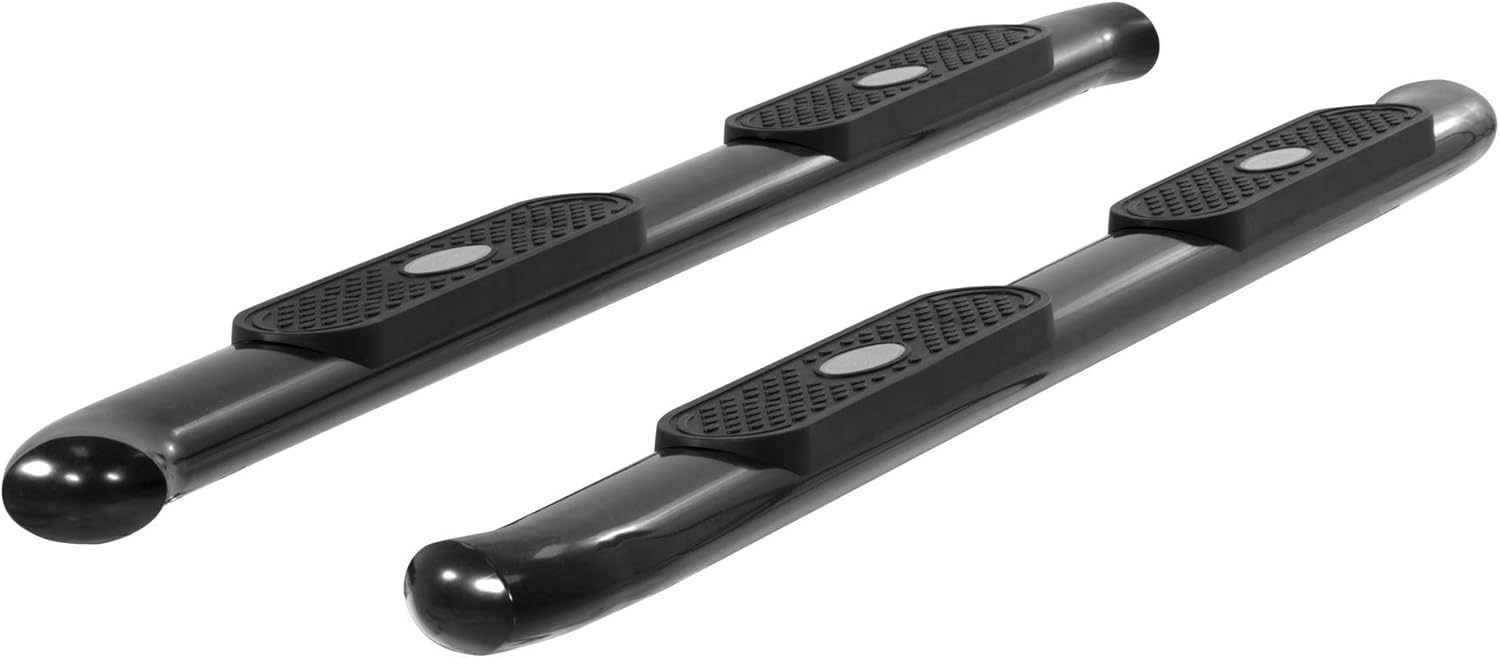 ARIES S224009 4-Inch Oval Black Steel Nerf Bars, Select Chevrolet Silverado, GMC Sierra 1500, 2500, 3500 HD