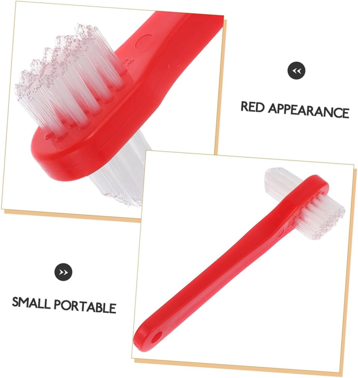 MERRYHAPY 8pcs Toothbrush for Dentures Double Heads Toothbrush Dentures Accessories Dental Brush False Tooth False Teeth Cleaner