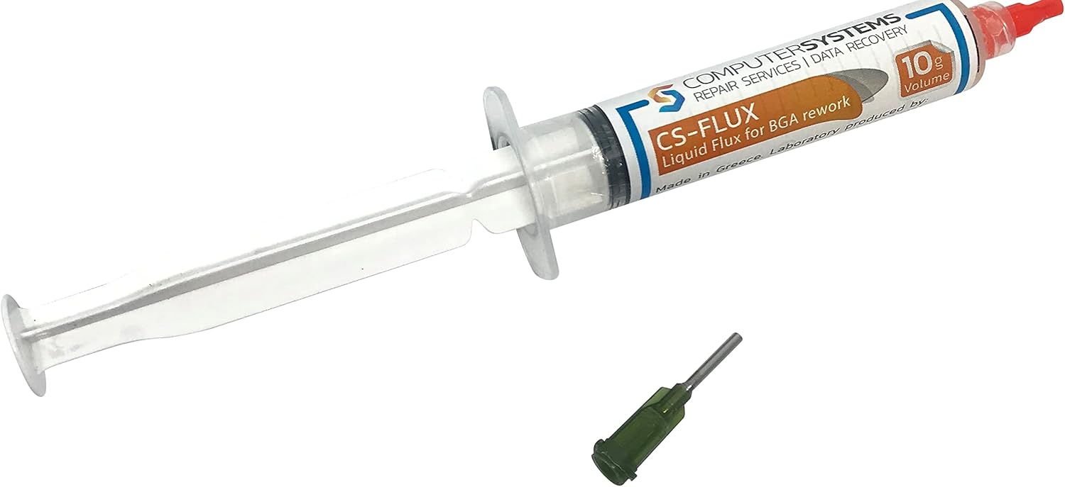 CS-FLUX reballing Low viscosity Halogen-free liquid flux for BGA component rework reflow 10g . Ideal for VGA GPU repairs