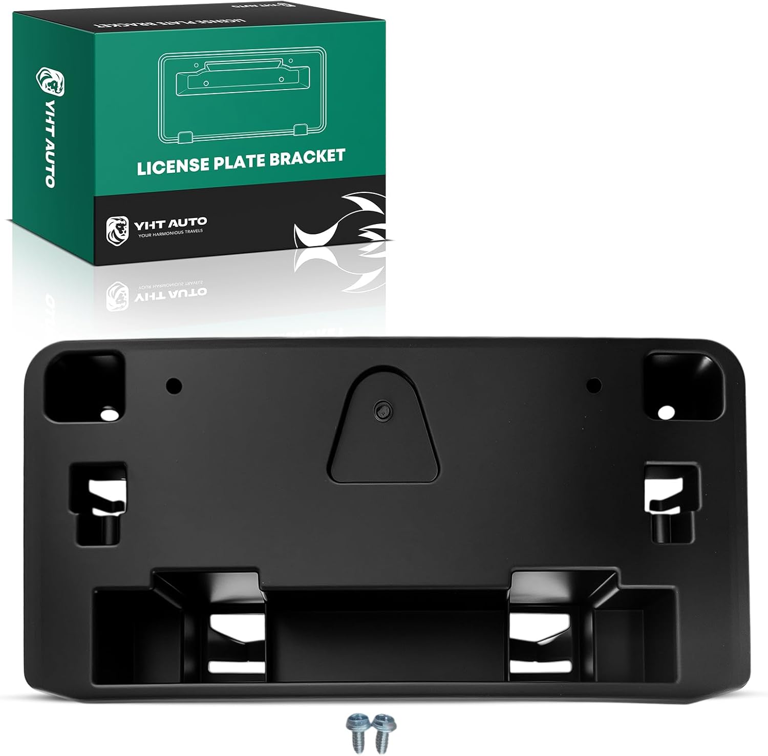 YHTAUTO Front License Plate Frame w/Screws Compatible with Mazda CX-30 2020-2024 Sport Utility, Plastic Black Bumper License Plate Bracket, No Drill Licence Plate Holder