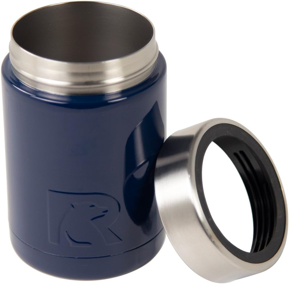 RTIC Can Cooler with Splash Proof Lid, 12oz, Navy, Double Wall Vacuum Insulated, Stainless Steel, Sweat Proof