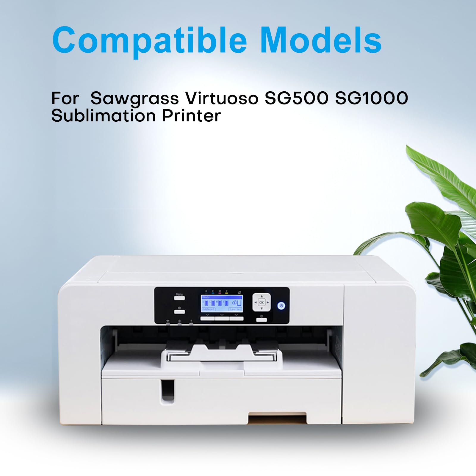 SG500/SG1000 Sublimationstinte Tintenpatrone Kompatibel mit Sawgrass Virtuoso SG500 SG1000 Sublimation Printer （Schwarz, Magenta, Gelb, Cyan）