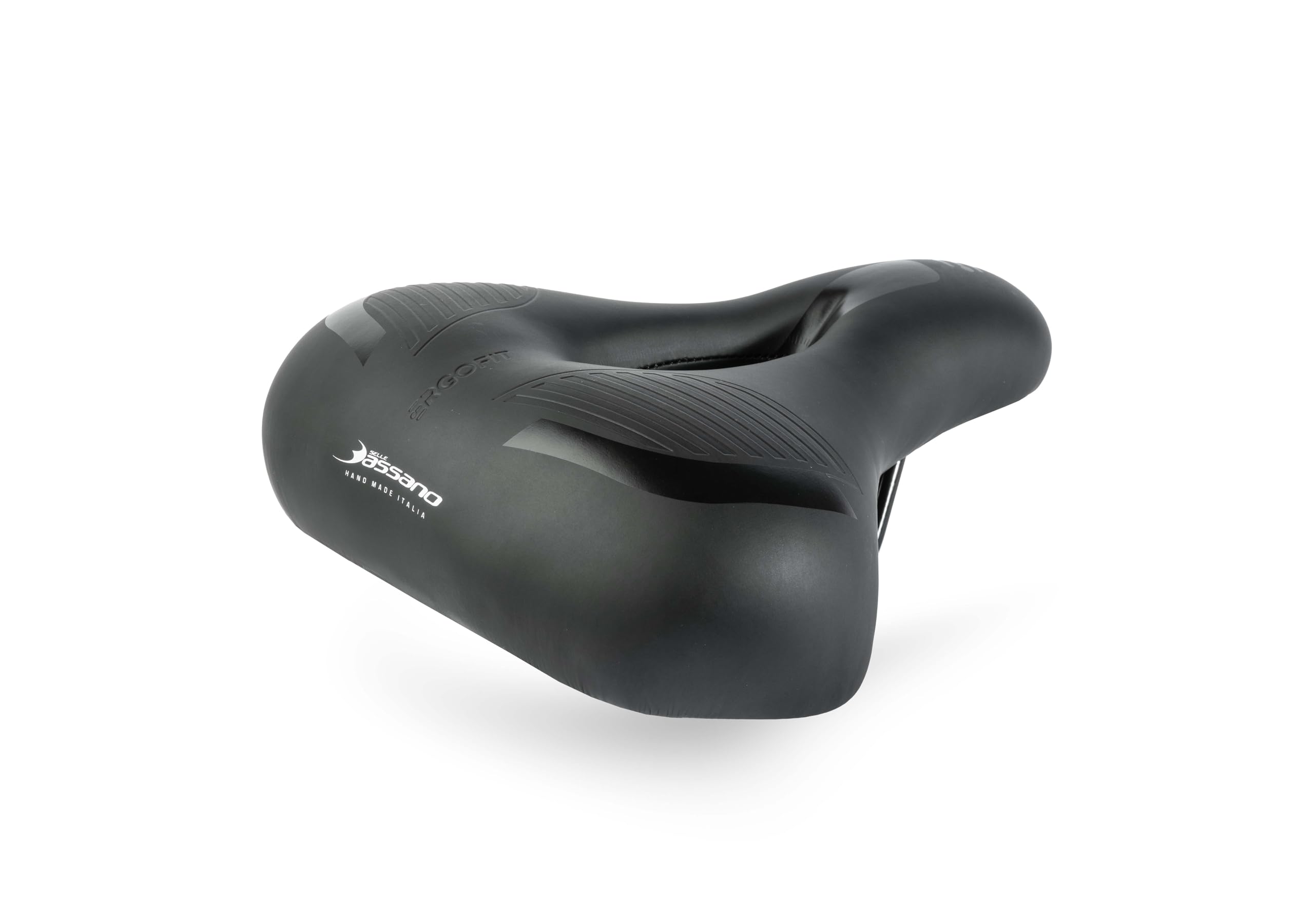 Selle Bassano - Viale Ergofit City XXL SIL Ready, sillín para bicicleta con tecnología Ergofit, cómodo y ergonómico, fabricado en Italia