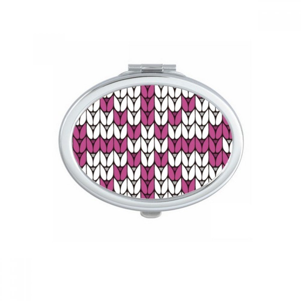 Miroir de poche de forme ovale motif nordique illustration de flocon