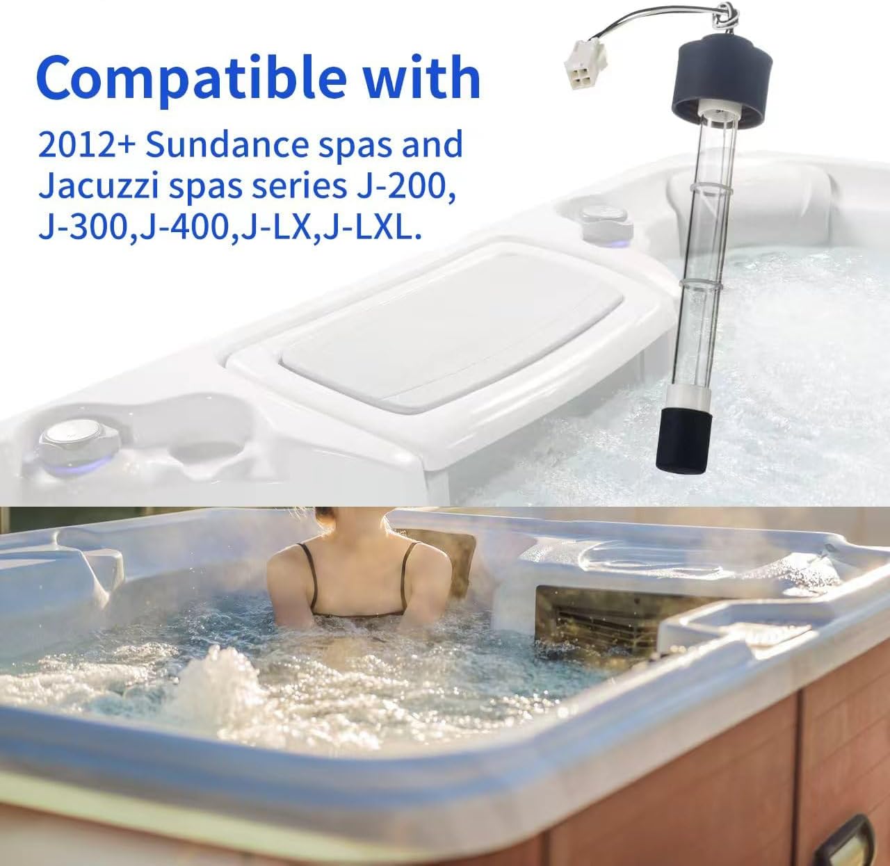 6472-841 Clear Ray XL Replacement UV Bulb for Jacuzzi J-200/J-300/J-400 & Sundance Spas 2012+ Models, Hot Tub Water Purification System,Pool and spa Bulb.(2 Pack)