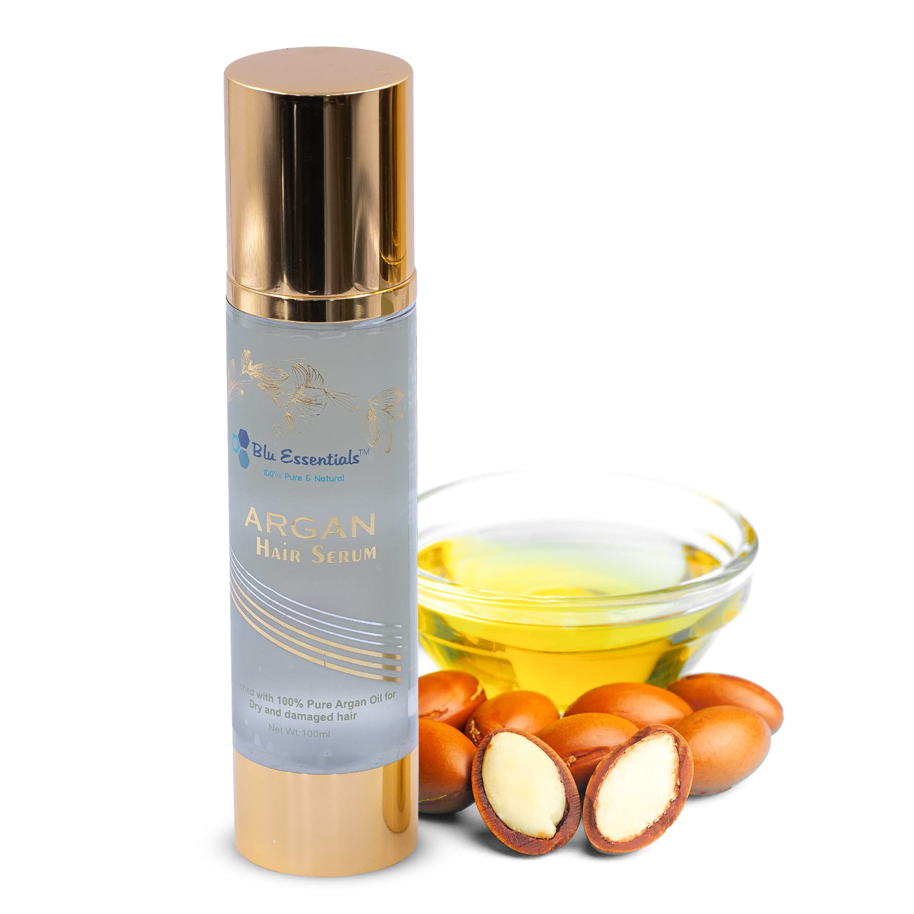 Argan Oil Hair Serum For Gloss & Shine, Fights Frizz & Dryness | Gloss Repair Dry-Damaged Hair | Paraben & Mineral Oil Free for Women and Men (50 ml)-image-9