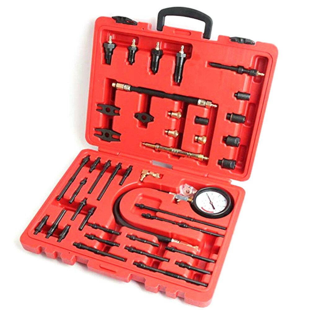 SHZICMY Tester di compressione per motore diesel a benzina, 40 bar/600 PSI, tester di compressione per auto