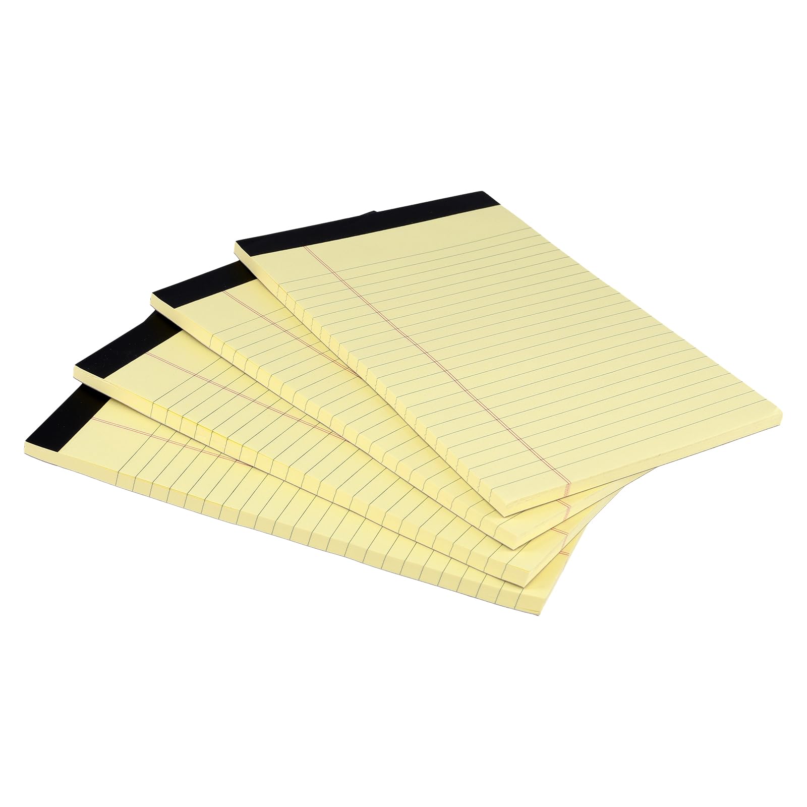 MOUYAT Confezione da 20 blocchi legali gialli da 12,7 x 20,3 cm, a righe universitarie, 100 fogli per blocco con bordo perforato per documenti in ufficio