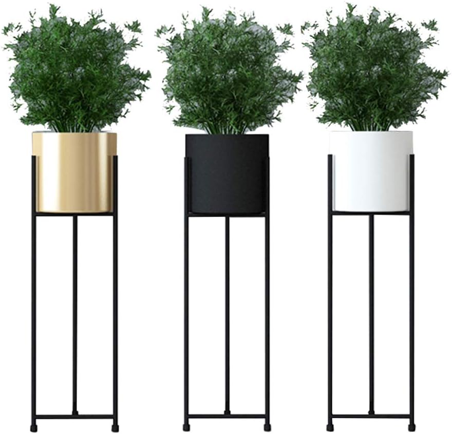 Flower Pot Racks Nordic Indoor Balcony Decoration Stand Living Room Iron Art Plant Pot Shelf Herb Bonsai Floor-Stand(Set of 3)